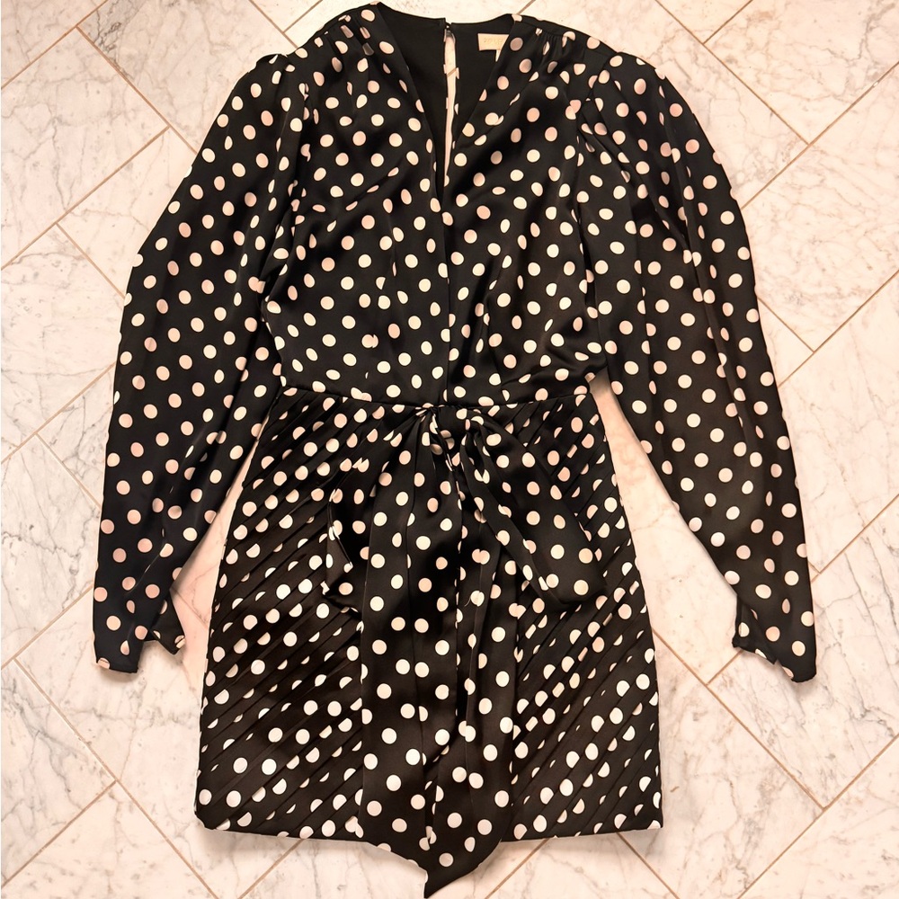 Ronny Kobo Black and White Polka Dot Dress